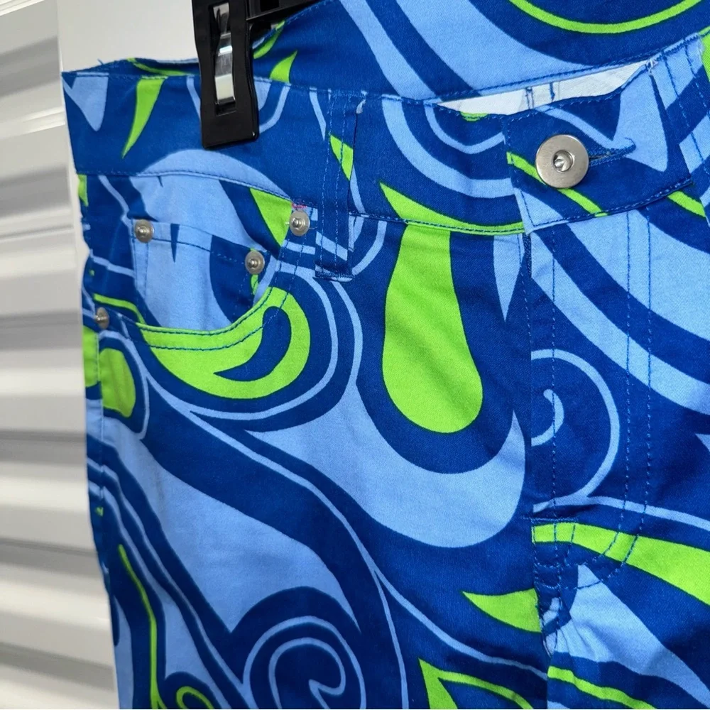 Loudmouth Vibrant Blue and Green Ladies Pants - Picture 5 of 9
